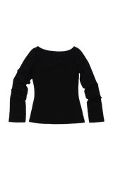 アンジップドロゴTシャツ #ブラック