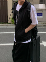 Aris Hooded Zip-Up Vest