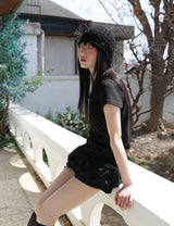 ニットバケットハット(BLACK)