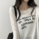 アリングレタリングショルダー長袖Tシャツ