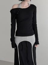 If Button One-Shoulder Off-Tee