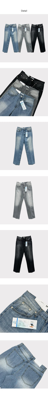 [S/S] Cool ever semi wide denim pants (3color)