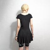 CURVED LINE FLARED DRESS