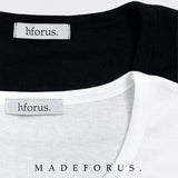 [HFORUS MADE]Forus Uネックハーフスリーブス イン ホワイト