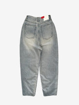 oversized hip wide long denim pants