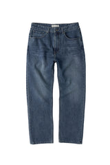 ルーズフィットテーパードデニムパンツ (Washed Blue)