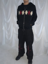 [Hand-Made「005」] Origami Pants_Black&Burgundy