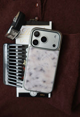 Snow leopard silver epoxy case 