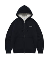 Small Authentic Sherpa Bonding Hooded Zip-Up Heather Gray