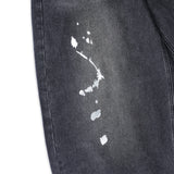 XP302 Silver Painting Balloon Denim Pants (BLACK)