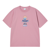 25SS ハートエイリアンショートスリーブTシャツ ライトピンク
