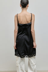 Silky Lace Bustier Dress_Black
