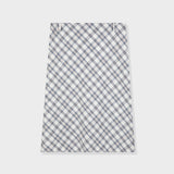 Check Long skirt (soft Grey)