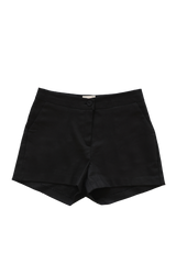 [Sepia] Basic cotton shorts (Black/White)