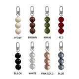 three beads keyring - 8colors