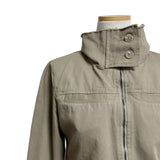 (2color) High-Neck Cut-Off Cotton Jacket