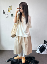 Miti Hip Patch Balloon Cotton Bermuda Shorts 3color