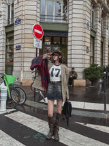 Gra Washing Denim Mini Skirt