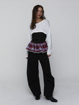 Curved Cotton Pants_Black