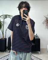 Tony Wappen Stripe Collar Tee
