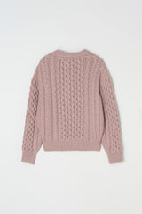 Usual cable knit_pink