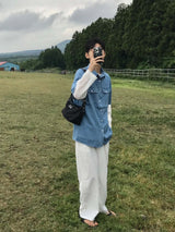 ケイヴンデニム半袖シャツ