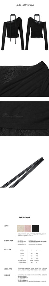 LAURA LACE TOP black