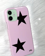 [made] mods black star phone case (glossy hard)