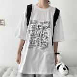 Mocky lettering short-sleeved T-shirt (3 colors) H&L