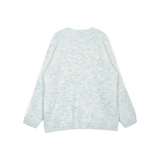 SNOWY TRIM ROUND KNIT