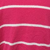 Pink ストライプ半袖カーディガン