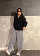 High-neck half zip-up knit 5COLOR