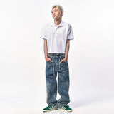 MANS クロップピケポロシャツ WHITE