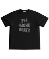 Reverse logo half-t shirt (black)