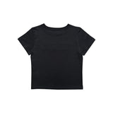 W レオパードアップリケTシャツ (ブラック)