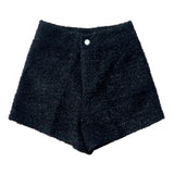 Snug Cozy Tweed High-Waist Shorts