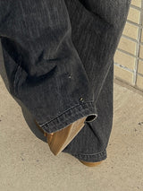 Low Snap Balloon Denim Pants (2 Colors)