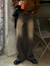 Teen beige wide jeans