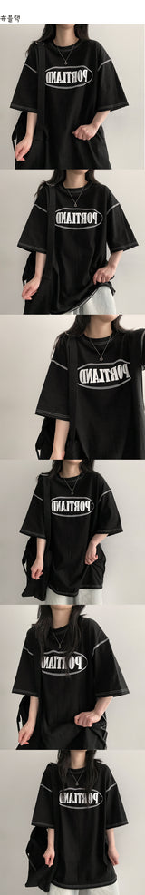 フォースティッチショートスリーブドtシャツ