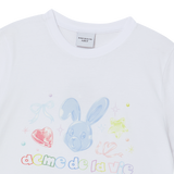 25SS ツインクルジュエリーバニーウィメンズショートスリーブTシャツ ホワイト