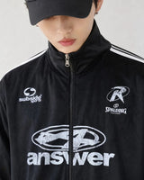 (UNISEX) Velour Track Jersey Jacket