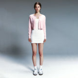Bella Semi Crop Cardigan Rose Quartz