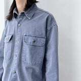Dual-Pocket Cropped Overshirt
