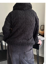 [F/W] ケーブルシープヘアフードニット(3color)