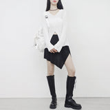 L.Pini V シースルーニット