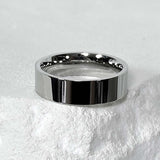 SS-6mm None logo simple ring_silver