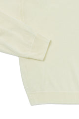 Button v-neck knit_ivory