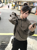 アラタデイリービンテージアノラックチェッカードフーディー