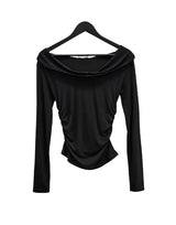 Lua Cowl Neck Hooded Off-Shoulder