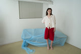 Cozy sweat shorts_red